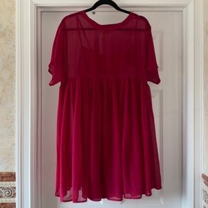 EUC ASOS pink flowy dress